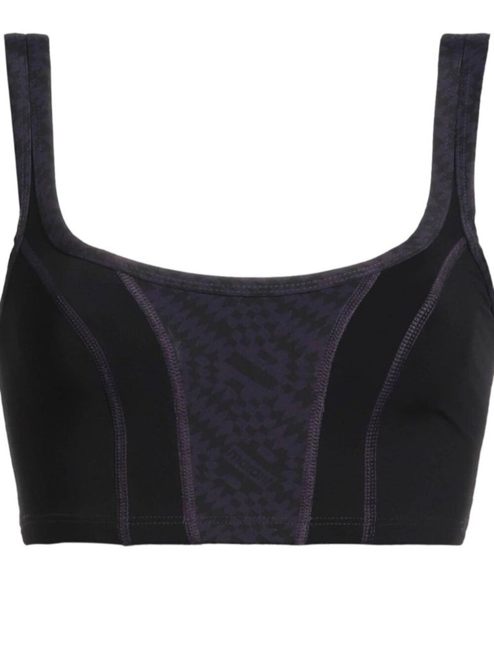 Isabel Marant Black and Purple Crop Sports Top